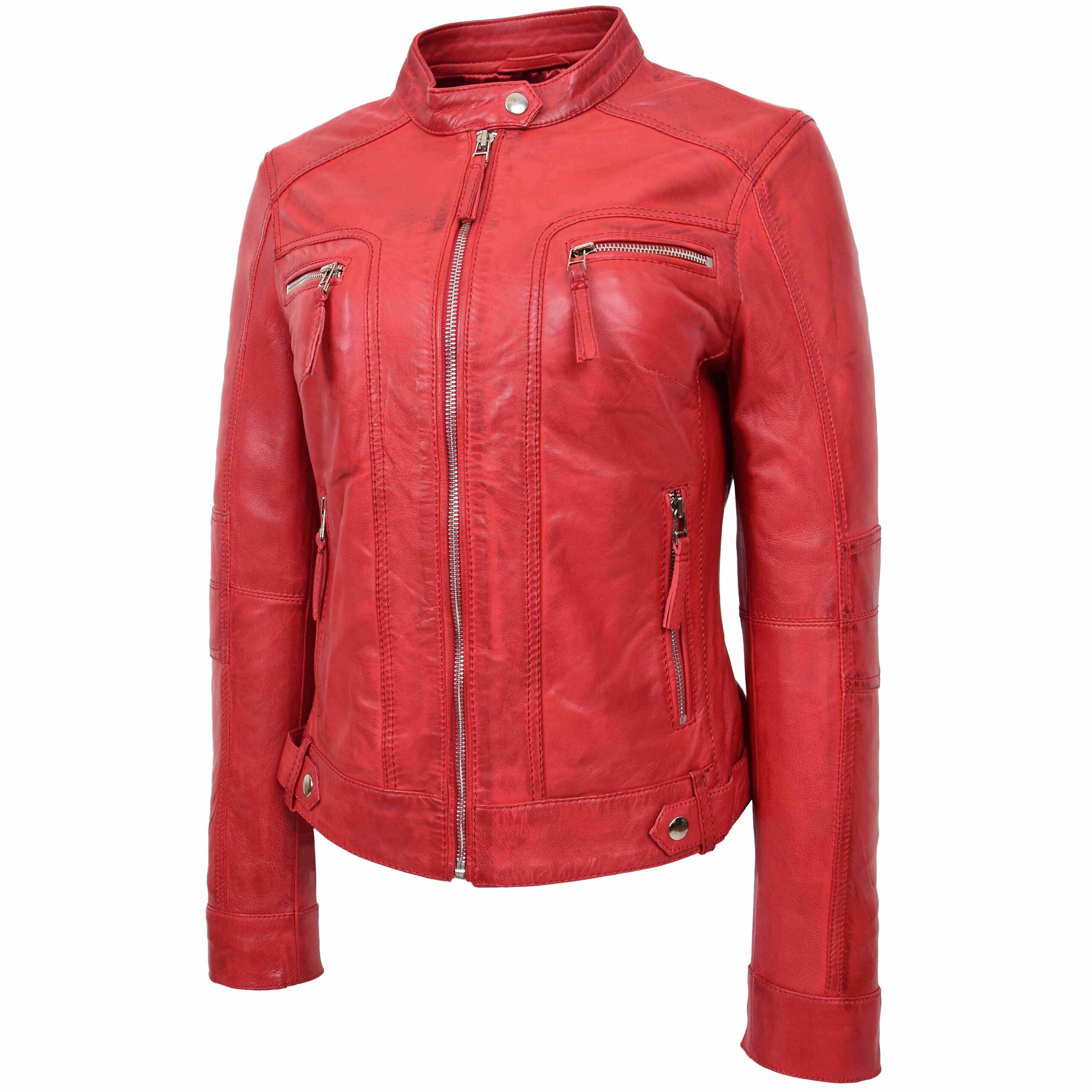 BUNERI Biker Cuir Casual Annie Rouge – Image 4