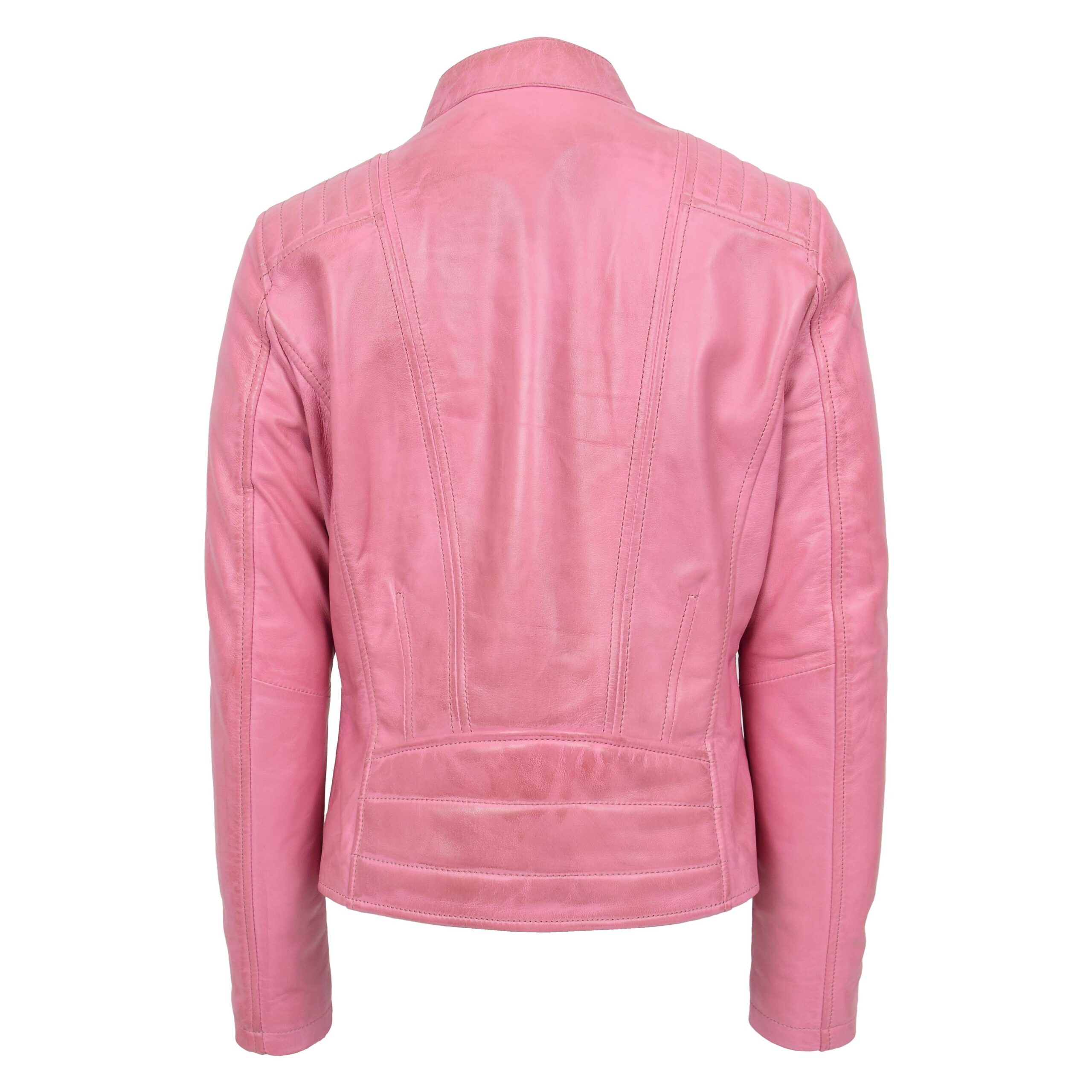 BUNERI Biker Classique Sophia en Cuir Rose Poudré – Image 2