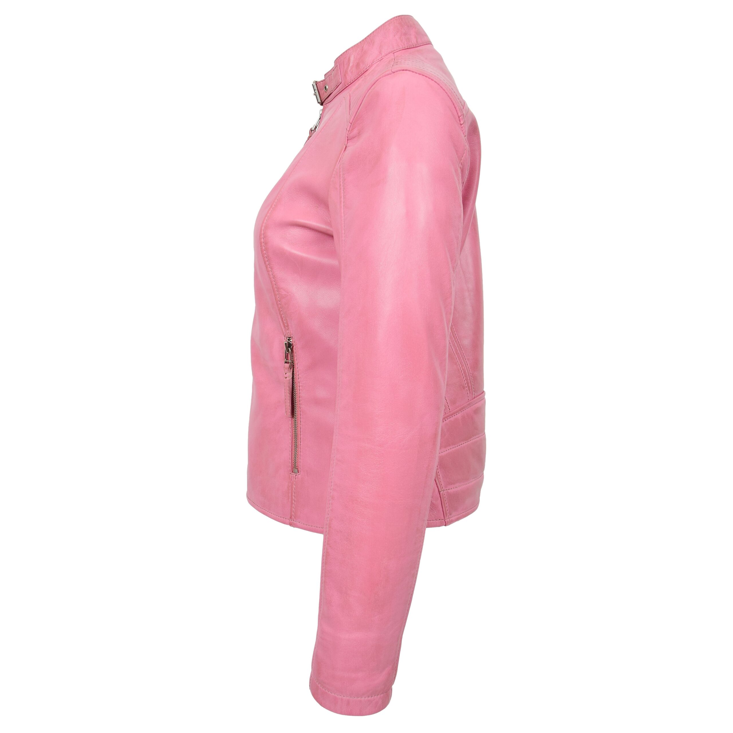 BUNERI Biker Classique Sophia en Cuir Rose Poudré – Image 5