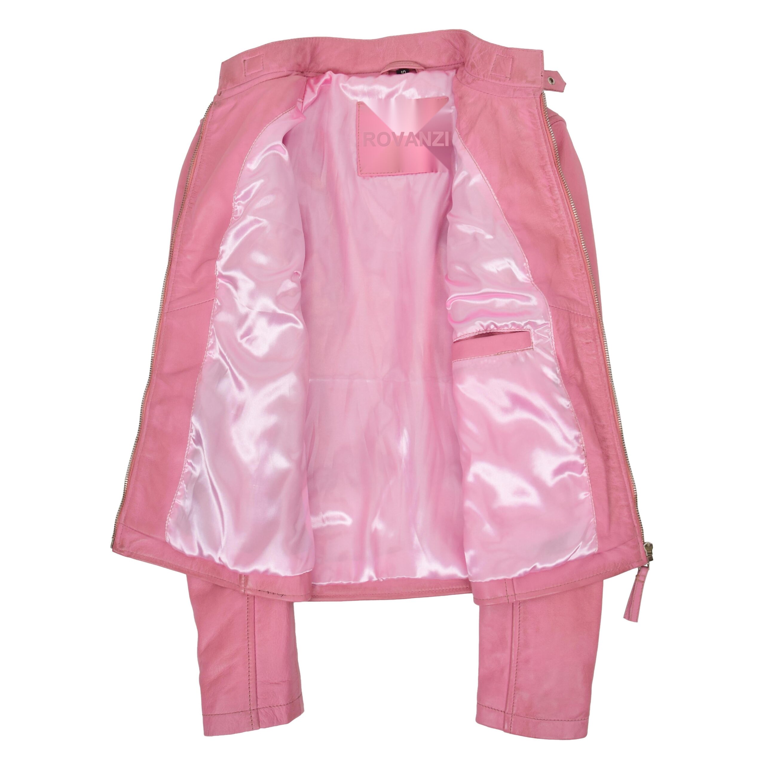 BUNERI Biker Classique Sophia en Cuir Rose Poudré – Image 6