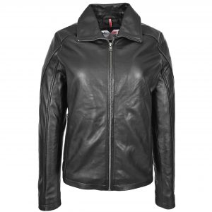 BUNERI Cuir Camila Noire Box Zip Classique