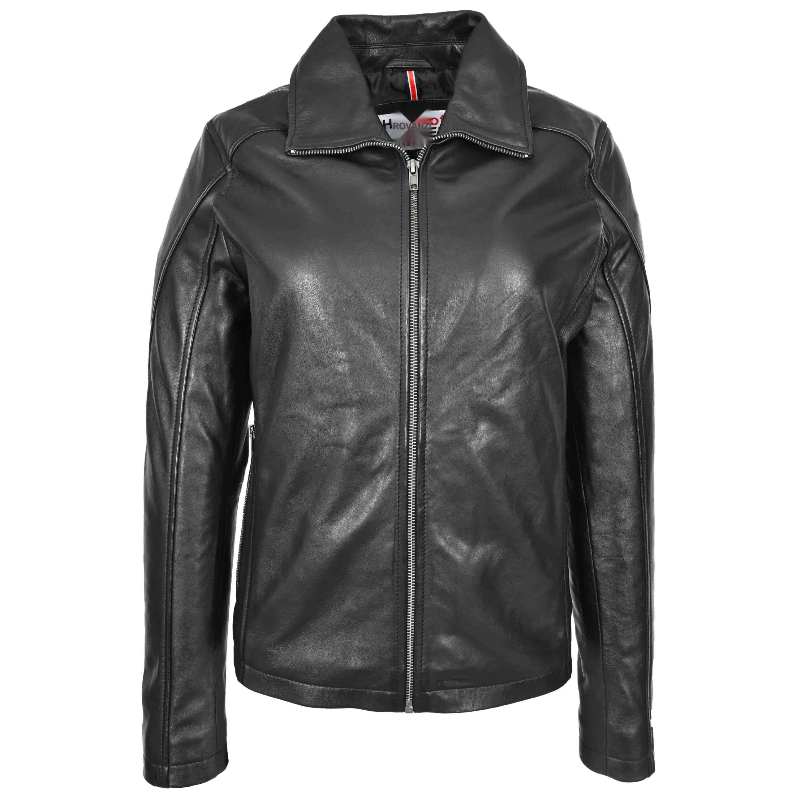 BUNERI Cuir Camila Noire Box Zip Classique