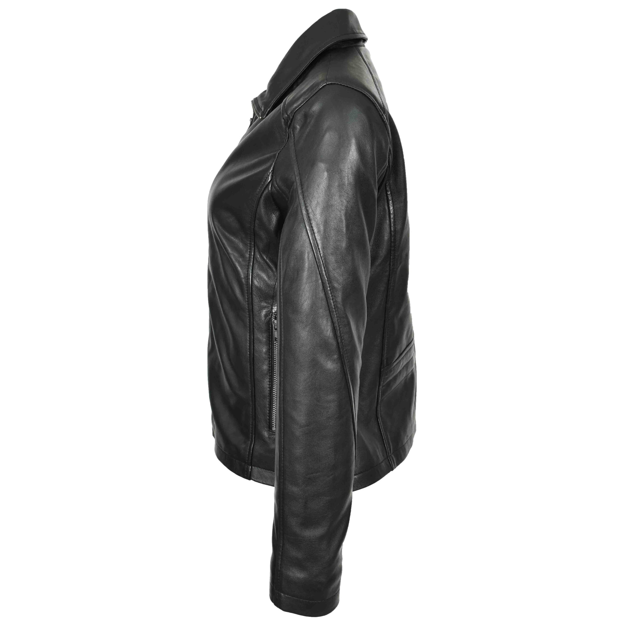 BUNERI Cuir Camila Noire Box Zip Classique – Image 3