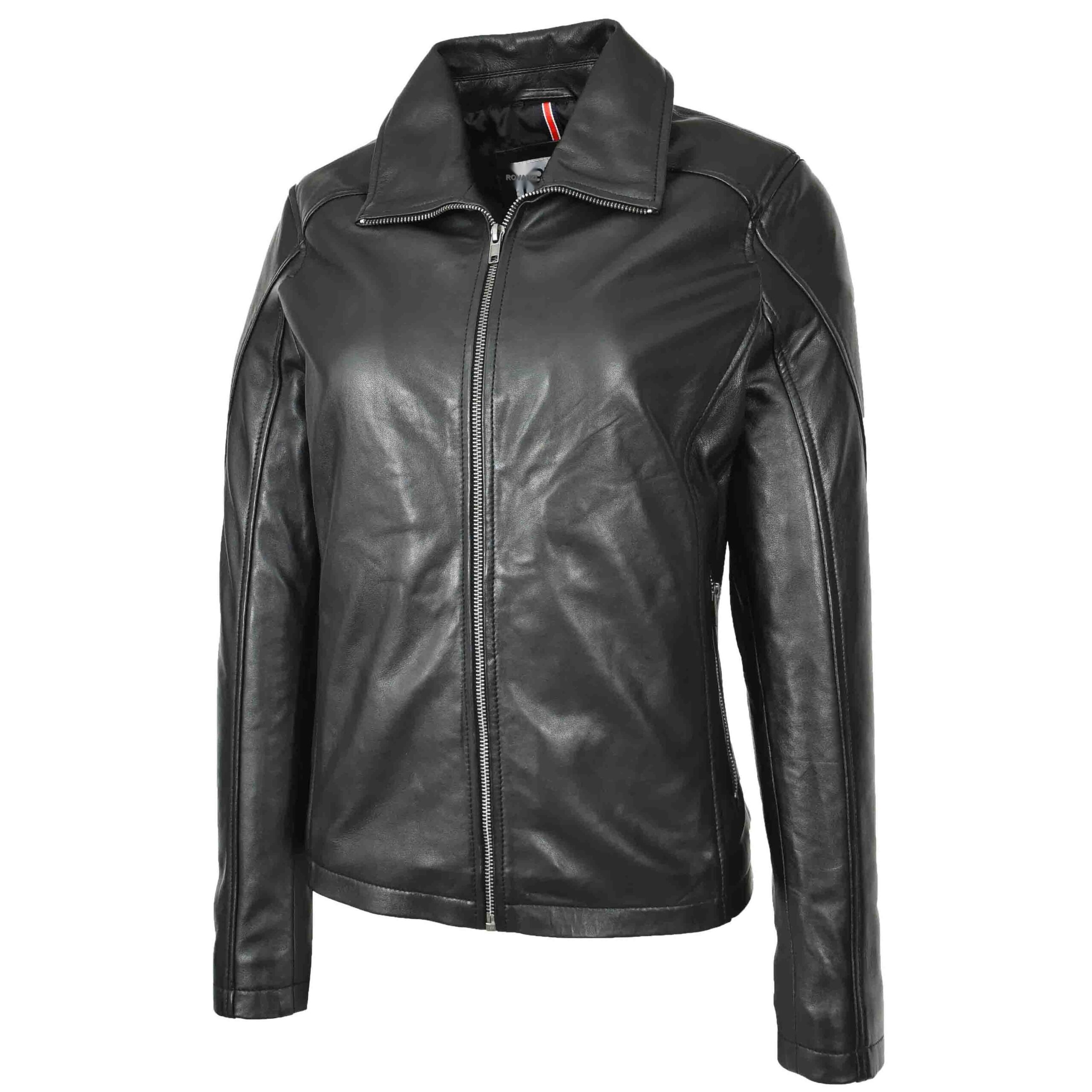 BUNERI Cuir Camila Noire Box Zip Classique – Image 4