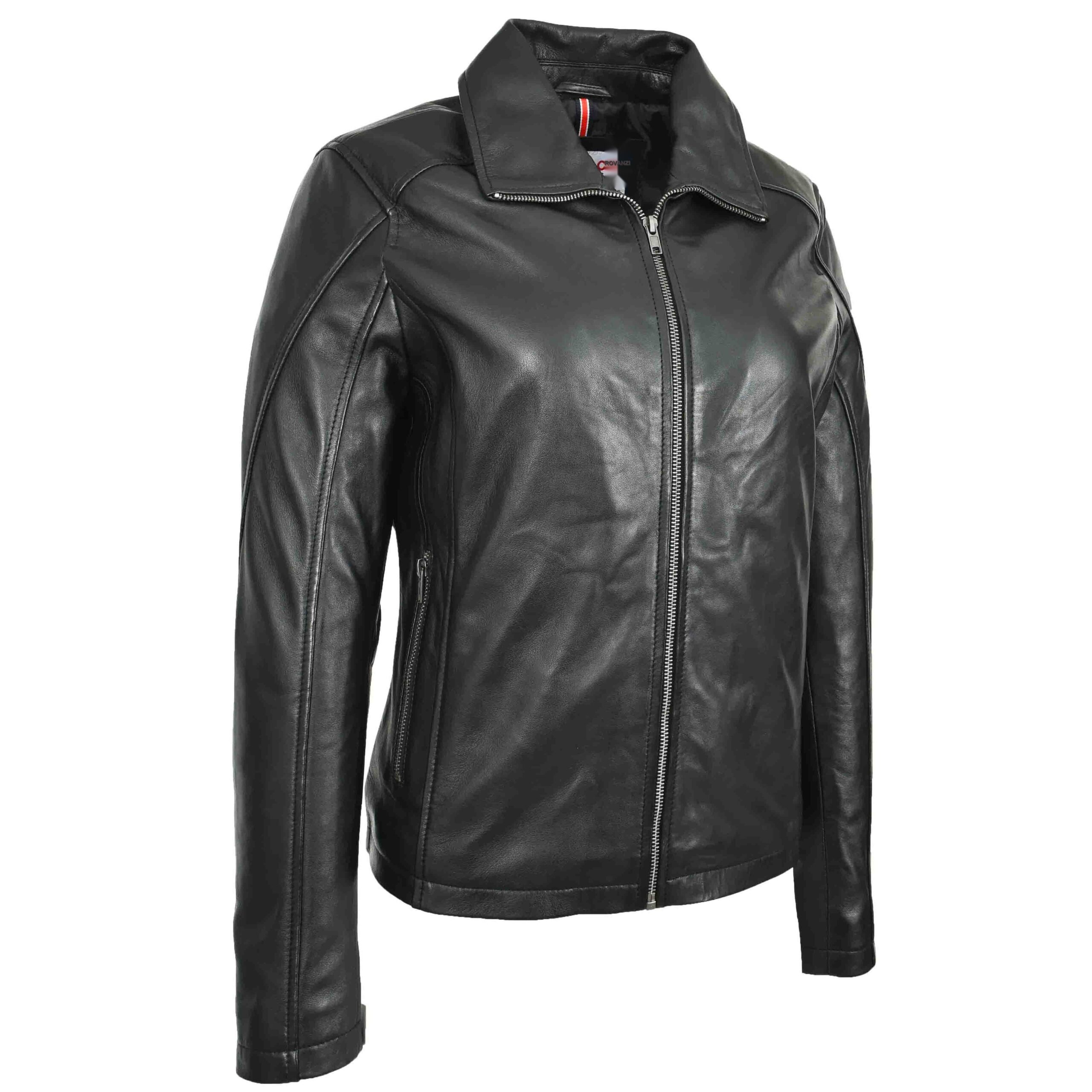 BUNERI Cuir Camila Noire Box Zip Classique – Image 5