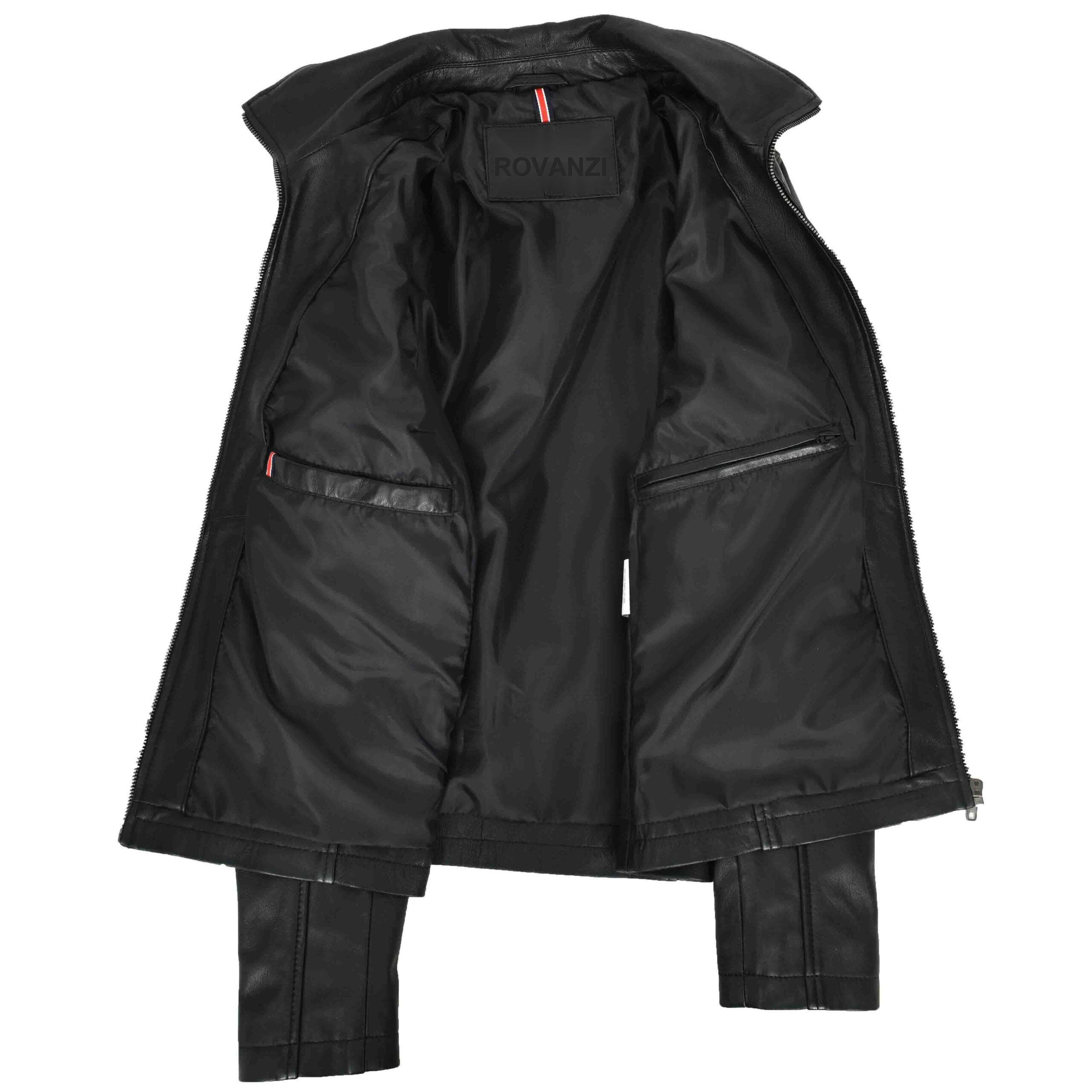BUNERI Cuir Camila Noire Box Zip Classique – Image 6