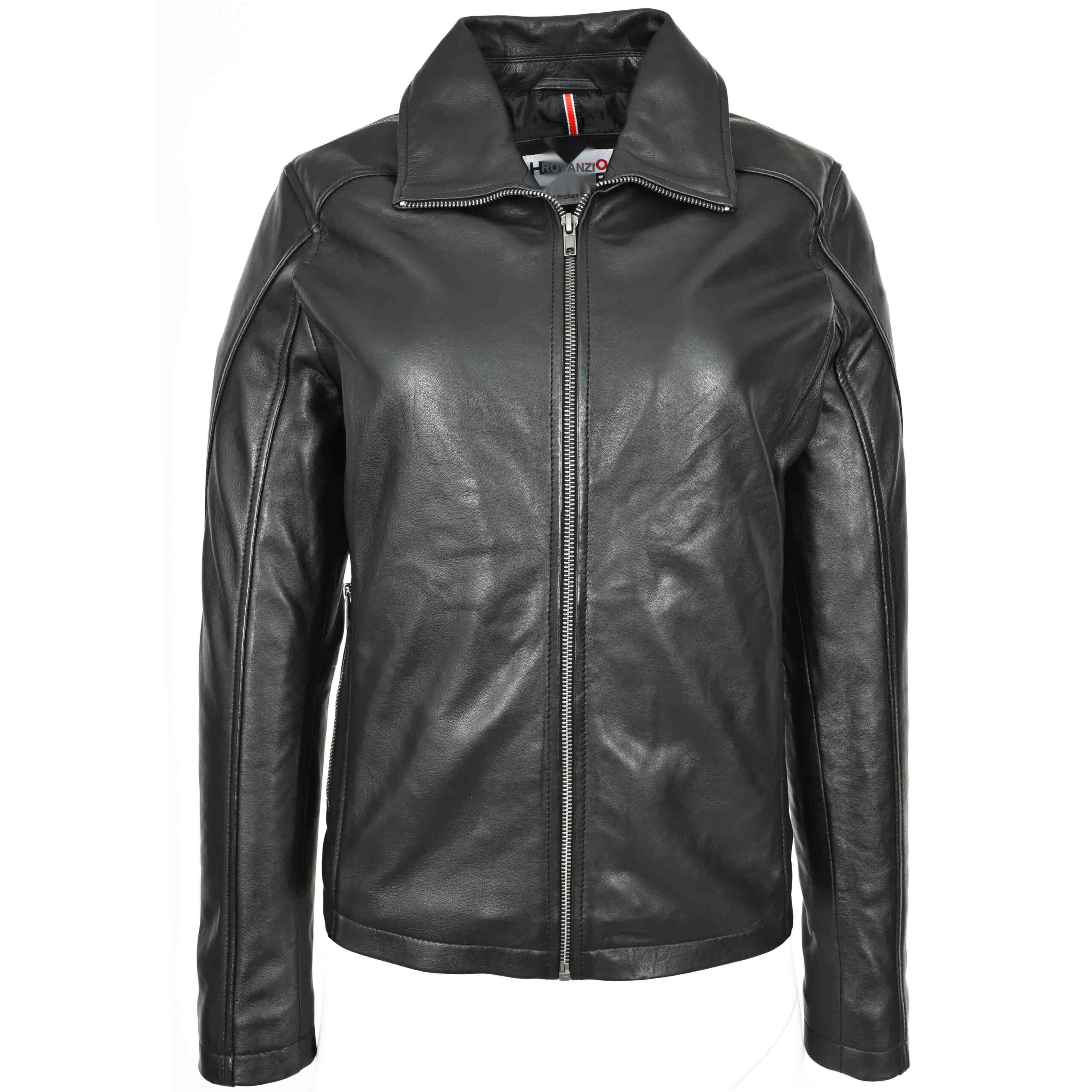 BUNERI Cuir Camila Noire Box Zip Classique – Image 7