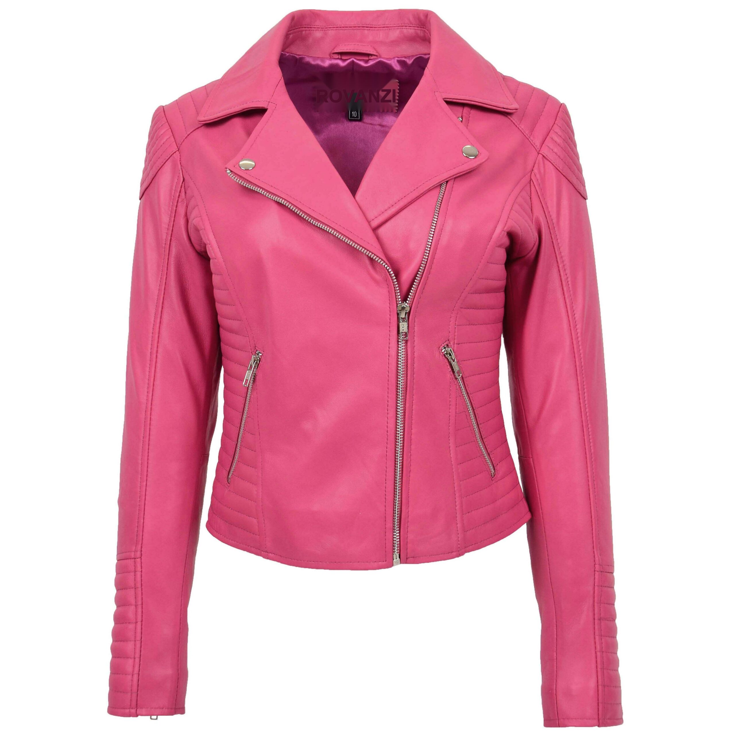 BUNERI Biker Cuir Souple Anna Rose Cross Zip